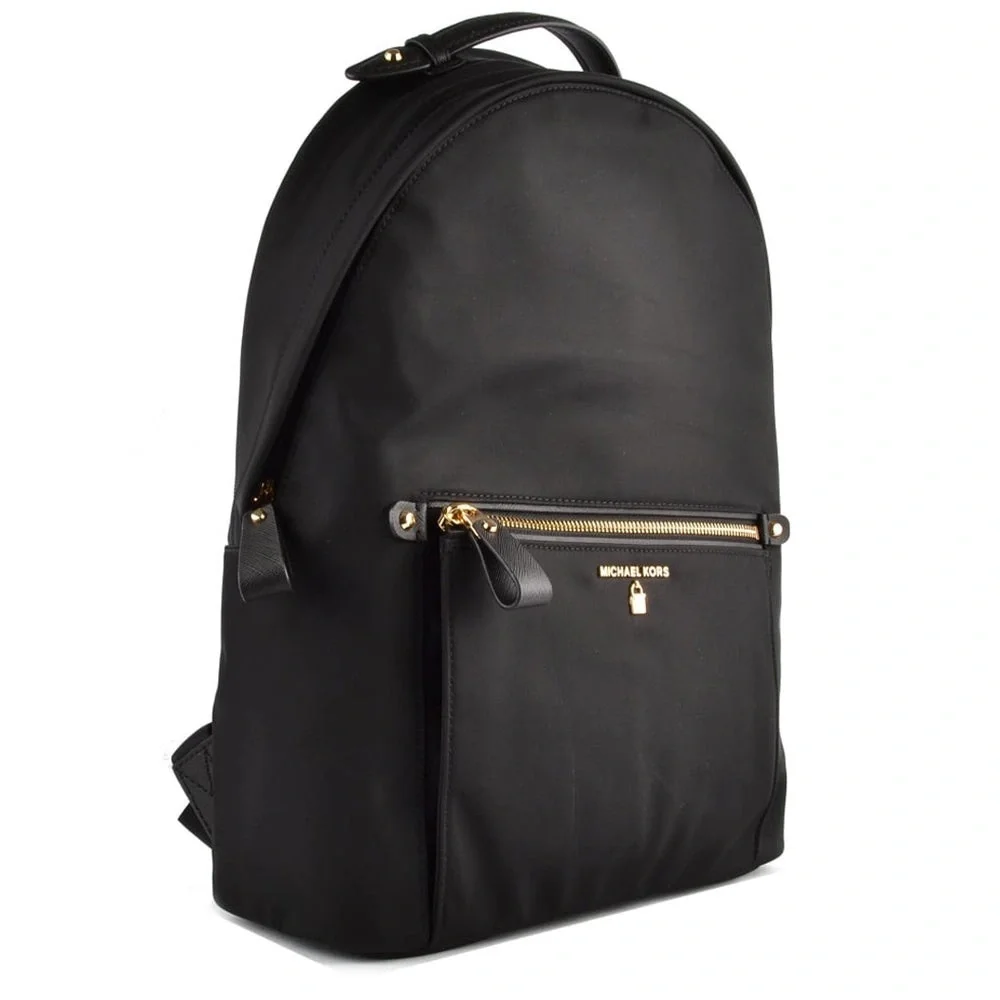 Michael Kors Kelsey Nylon Large Back Pack Bag- Black - Picture 3 of 11